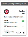 Qualys WAS Connector - Currently Configured Qualys WAS